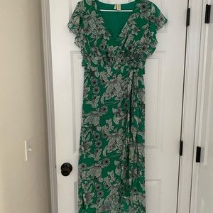 Beautiful jade green flower dress